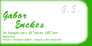 gabor enekes business card